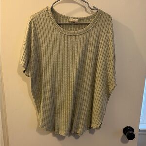 White Crow Ribbed Tee - Light Green